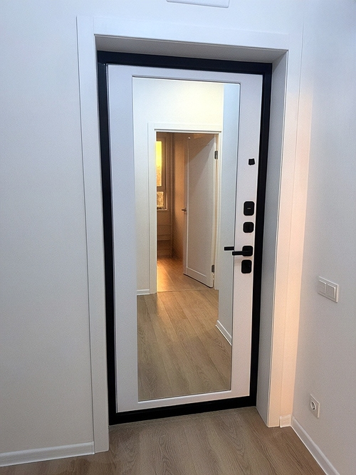 Металлическая дверь с зеркалом Металлическая дверь с зеркалом